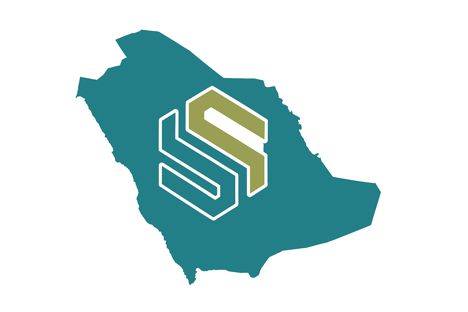 خريطة المملكة مع الشعار